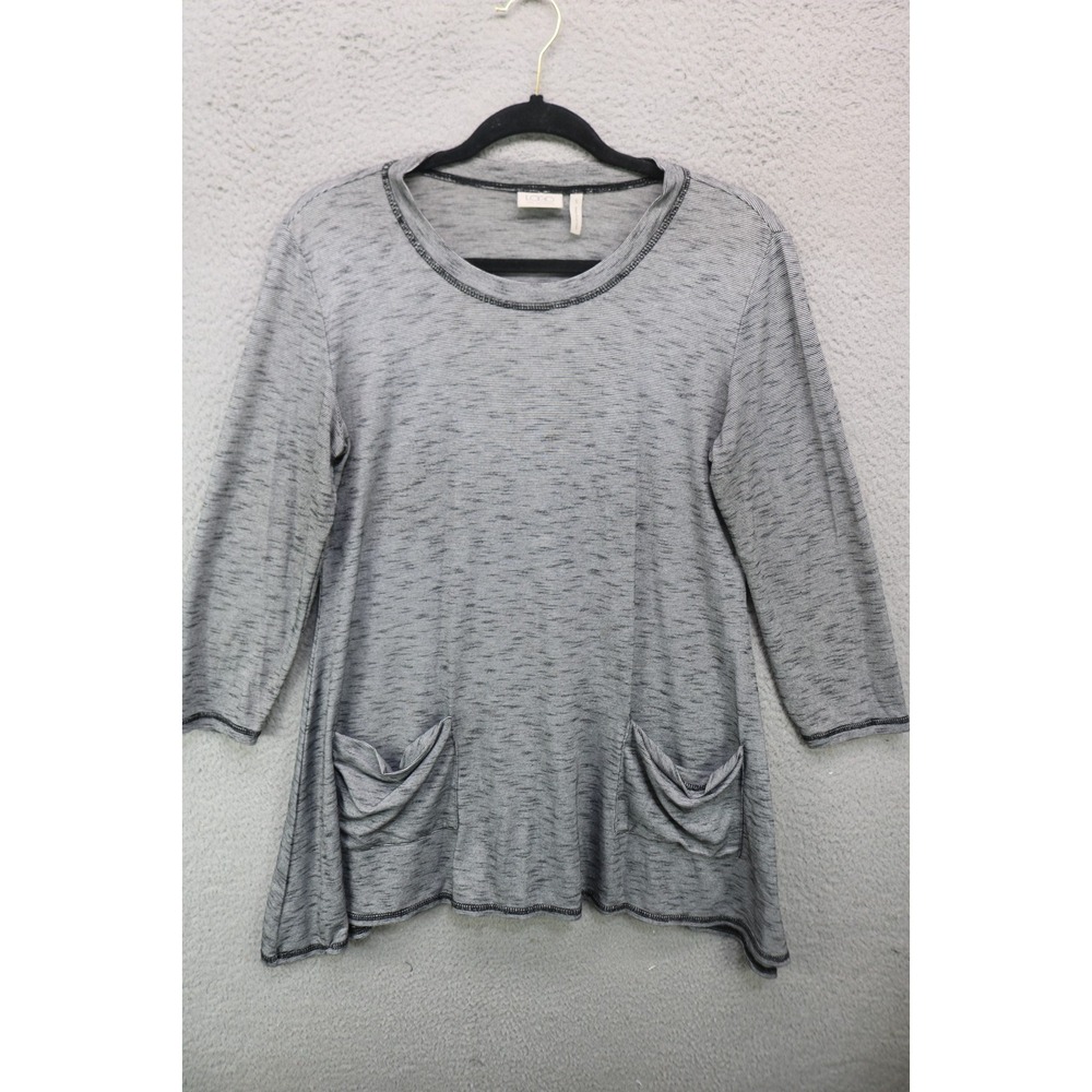 LOGO by Lori Goldstein Long Sleeve Tunic-Size Small-Pockets-BOHO-Lagenlook